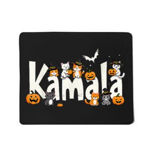 Kamala Halloween Cat Pumpkin Witch Hat Lover Kamala Haris Mousepad