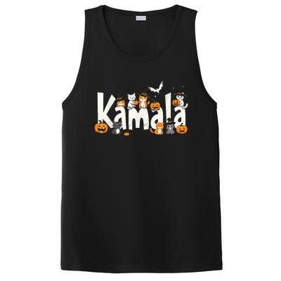 Kamala Halloween Cat Pumpkin Witch Hat Lover Kamala Haris PosiCharge Competitor Tank