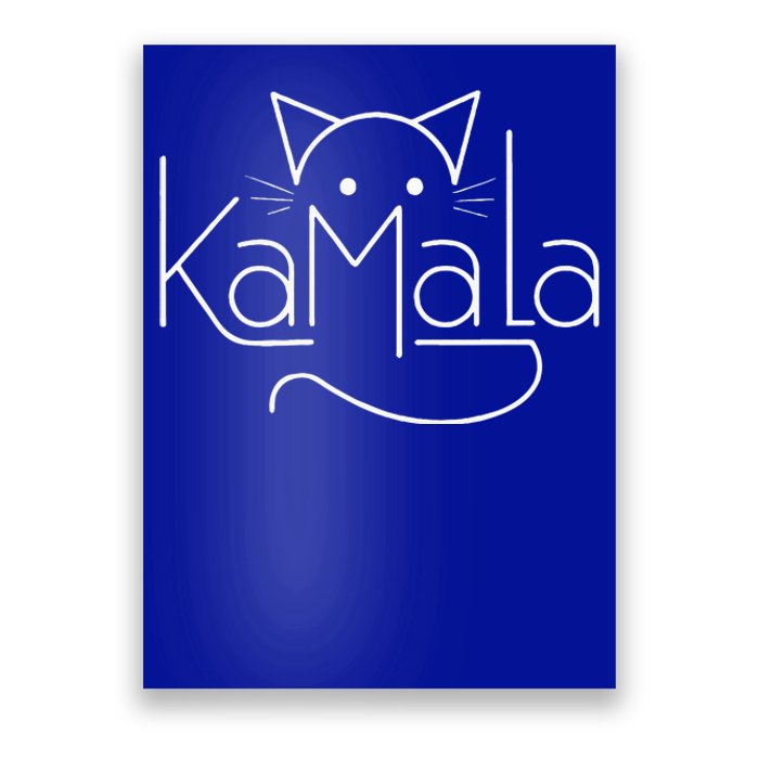 Kamala Harris Cat Lettering Positive Minimalist Poster