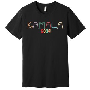 Kamala Harris Cat Lettering Premium T-Shirt