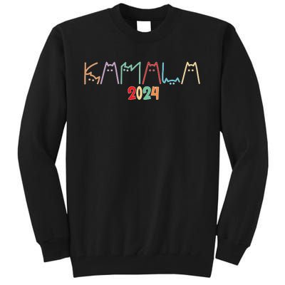 Kamala Harris Cat Lettering Tall Sweatshirt