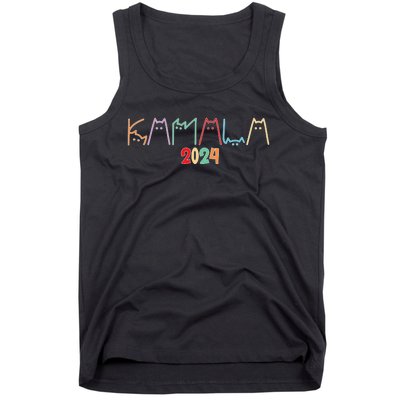 Kamala Harris Cat Lettering Tank Top