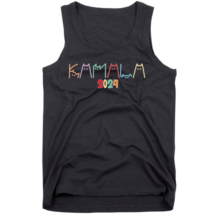 Kamala Harris Cat Lettering Tank Top