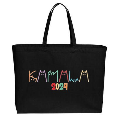 Kamala Harris Cat Lettering Cotton Canvas Jumbo Tote