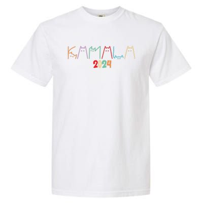 Kamala Harris Cat Lettering Garment-Dyed Heavyweight T-Shirt