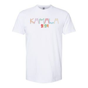 Kamala Harris Cat Lettering Softstyle CVC T-Shirt