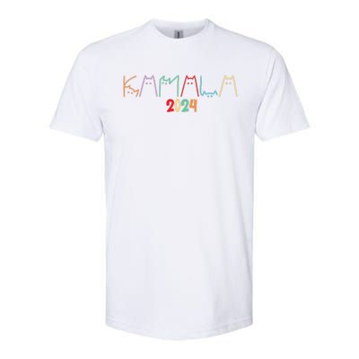 Kamala Harris Cat Lettering Softstyle® CVC T-Shirt