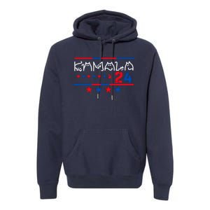 Kamala Harris Cat Lettering Positive 2024 Premium Hoodie