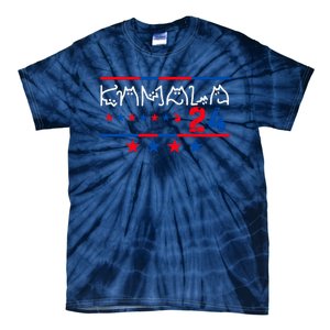 Kamala Harris Cat Lettering Positive 2024 Tie-Dye T-Shirt