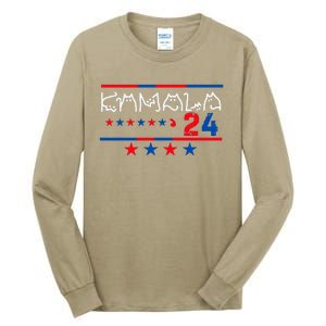 Kamala Harris Cat Lettering Positive 2024 Tall Long Sleeve T-Shirt