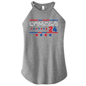 Kamala Harris Cat Lettering Positive 2024 Women's Perfect Tri Rocker Tank