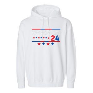 Kamala Harris Cat Lettering Positive 2024 Garment-Dyed Fleece Hoodie