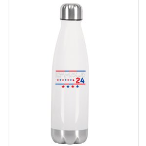 Kamala Harris Cat Lettering Positive 2024 Stainless Steel Insulated Water Bottle