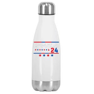 Kamala Harris Cat Lettering Positive 2024 Stainless Steel Insulated Water Bottle