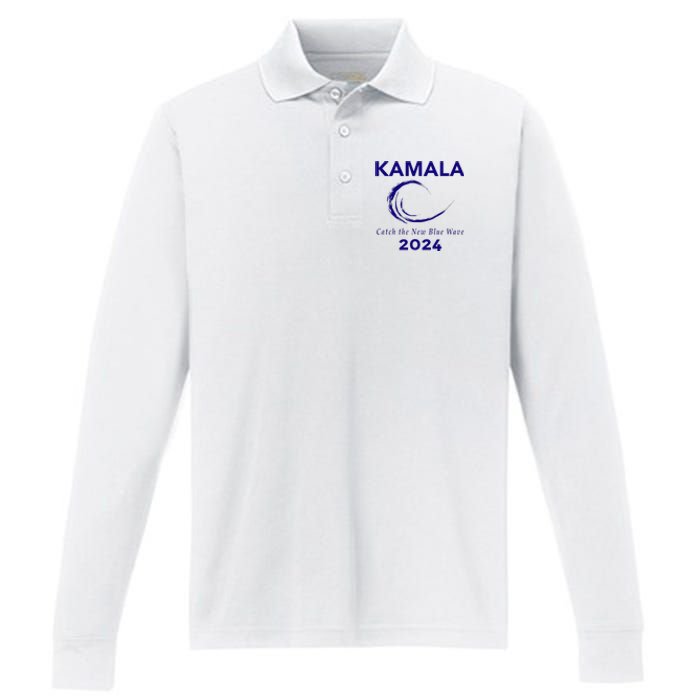 Kamala Harris Campaign 2024 Performance Long Sleeve Polo