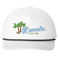 Kamala Harris Coconut Tree 2024 Democrat For President Gift Snapback Five-Panel Rope Hat