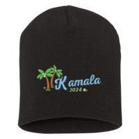 Kamala Harris Coconut Tree 2024 Democrat For President Gift Short Acrylic Beanie