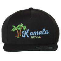 Kamala Harris Coconut Tree 2024 Democrat For President Gift Wool Snapback Cap