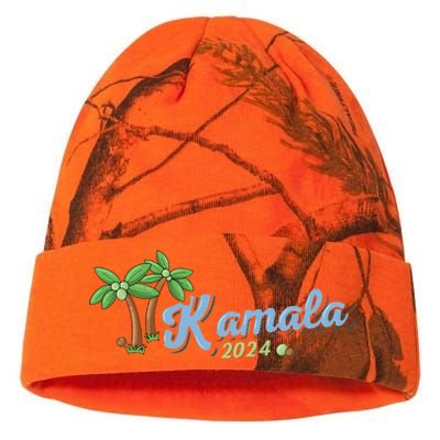 Kamala Harris Coconut Tree 2024 Democrat For President Gift Kati Licensed 12" Camo Beanie