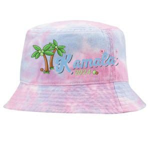 Kamala Harris Coconut Tree 2024 Democrat For President Gift Tie-Dyed Bucket Hat