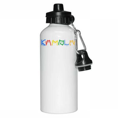 Kamala Harris Cat Lettering Funny Cat Ladies For Kamala Gift Aluminum Water Bottle