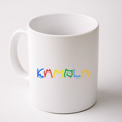 Kamala Harris Cat Lettering Funny Cat Ladies For Kamala Gift Coffee Mug