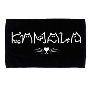 Kamala Harris Cat Lettering Positive Funny Microfiber Hand Towel