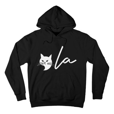 Kamala Harris Cat Lettering Positive Funny Comma La 2024 Gift Hoodie