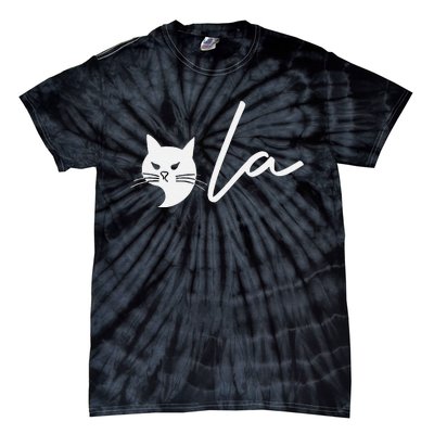 Kamala Harris Cat Lettering Positive Funny Comma La 2024 Gift Tie-Dye T-Shirt