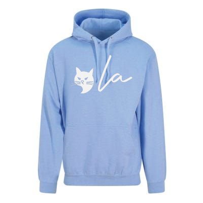 Kamala Harris Cat Lettering Positive Funny Comma La 2024 Gift Unisex Surf Hoodie