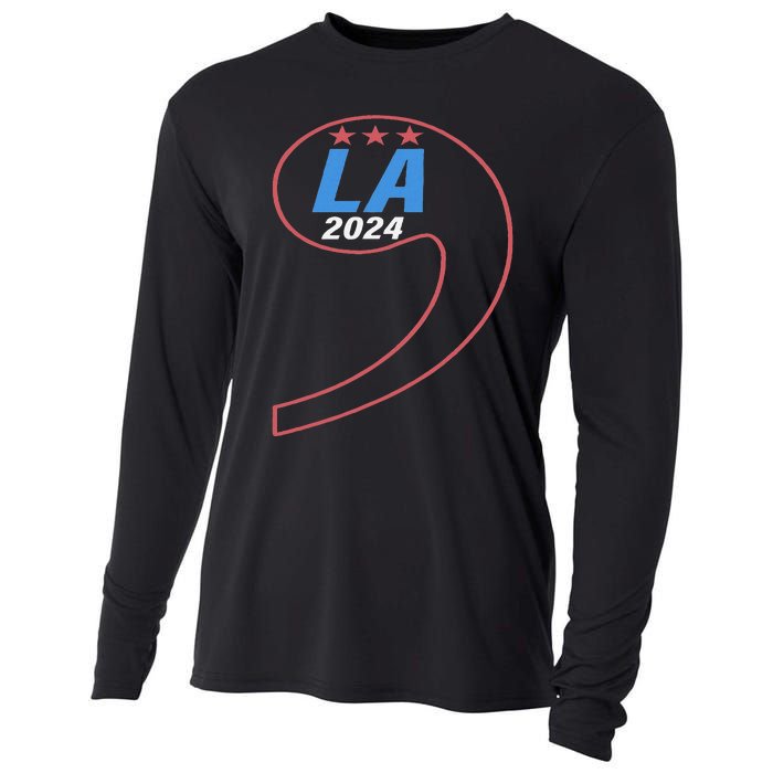 Kamala Harris Comma La 2024 First Female President Cooling Performance Long Sleeve Crew