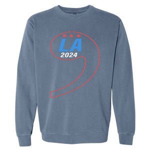 Kamala Harris Comma La 2024 First Female President Garment-Dyed Sweatshirt