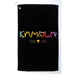 Kamala Harris Cat Lettering Funny Cat Lady Harris Walz Gift Platinum Collection Golf Towel