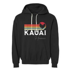 Kauai Hawaii Chicken Lover Souvenir Garment-Dyed Fleece Hoodie