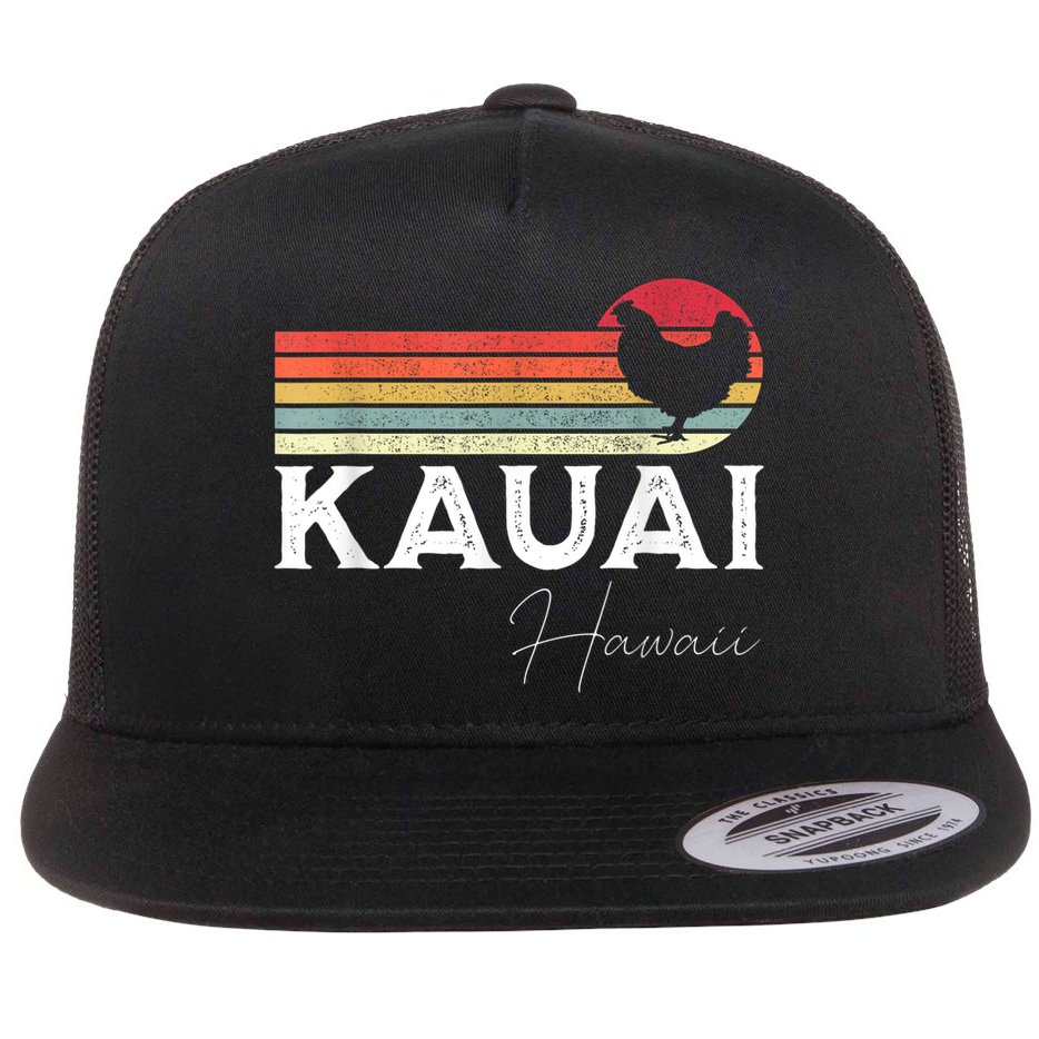 Kauai Hawaii Chicken Lover Souvenir Flat Bill Trucker Hat