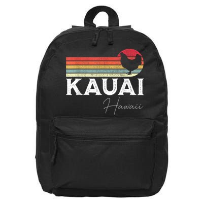 Kauai Hawaii Chicken Lover Souvenir 16 in Basic Backpack
