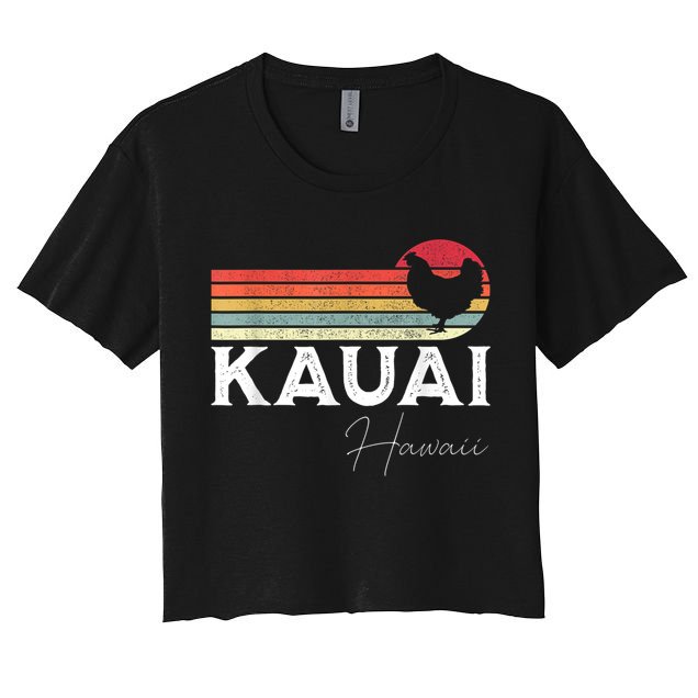 Kauai Hawaii Chicken Lover Souvenir Crop Top