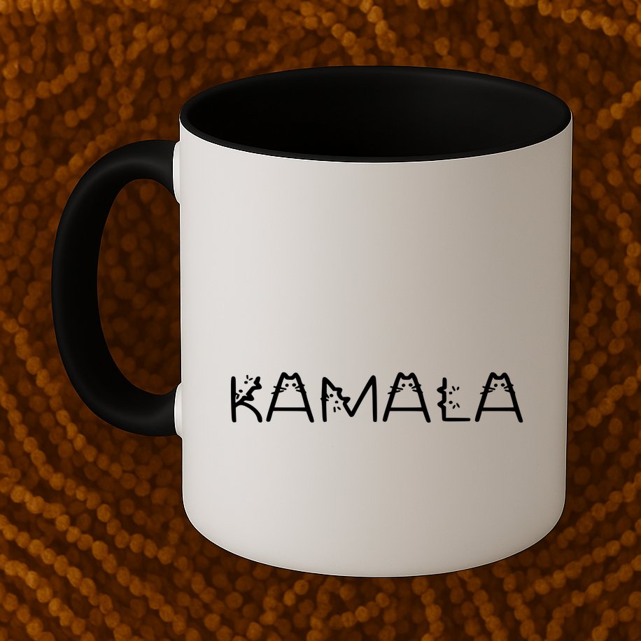 Kamala Harris Cat Lettering Positive Mug