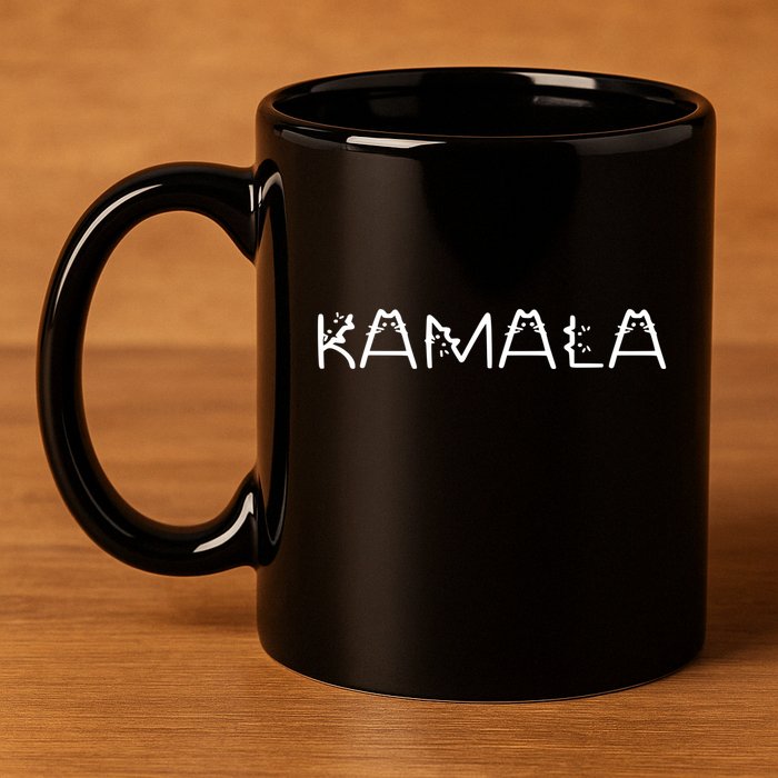 Kamala Harris Cat Lettering Positive 11oz C Handle Ceramic Mug