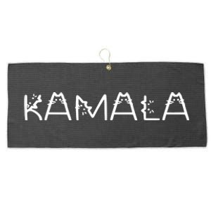 Kamala Harris Cat Lettering Positive Large Microfiber Waffle Golf Towel