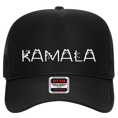 Kamala Harris Cat Lettering Positive Trucker Hat