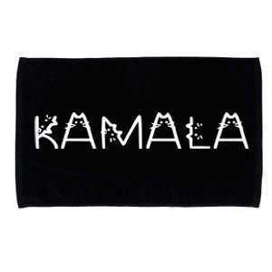 Kamala Harris Cat Lettering Positive Microfiber Hand Towel