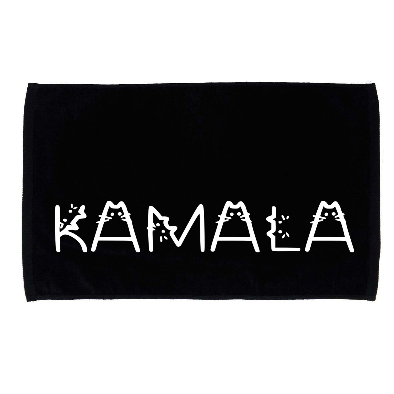 Kamala Harris Cat Lettering Positive Microfiber Hand Towel