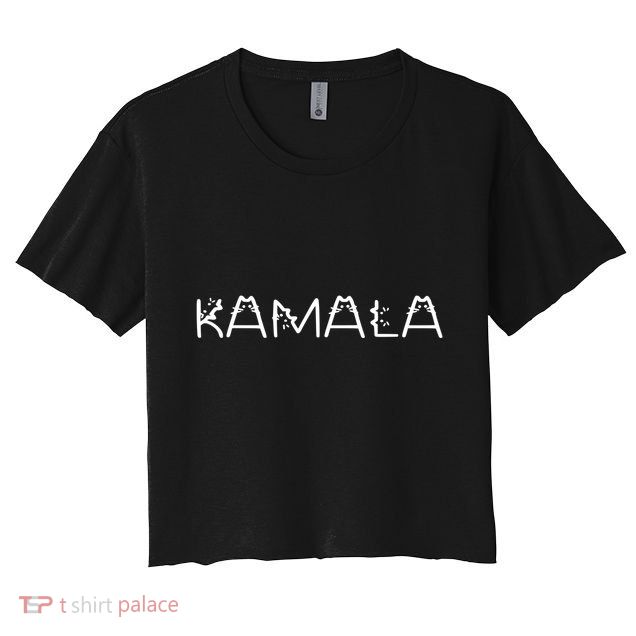 Kamala Harris Cat Lettering Positive Crop Top