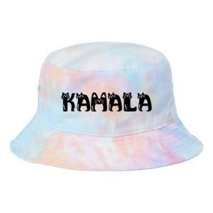 Kamala Harris Cat Lettering Positive Funny 2024 Tie Dye Newport Bucket Hat