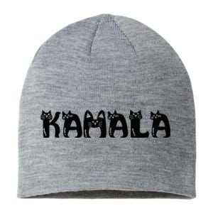 Kamala Harris Cat Lettering Positive Funny 2024 Sustainable Beanie