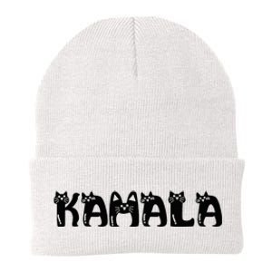 Kamala Harris Cat Lettering Positive Funny 2024 Knit Cap Winter Beanie