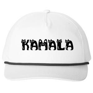 Kamala Harris Cat Lettering Positive Funny 2024 Snapback Five-Panel Rope Hat