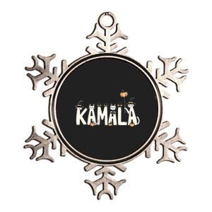 Kamala Halloween Cat Lover Witch Name Design Metallic Star Ornament