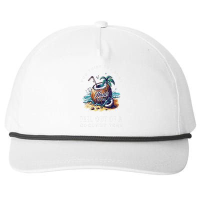 Kamala Harris Coconut Tree Harris For President Election Snapback Five-Panel Rope Hat